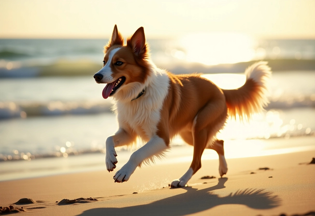 border collie marron